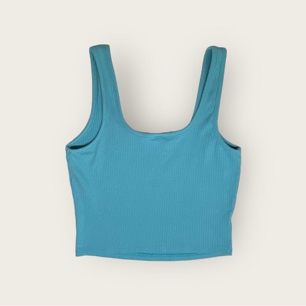 EUC | Destined | Bundle of 2 Crop Ribbed Tanks | Orange/Blue | Large - Picture 6 of 10